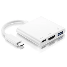 USBC-HDMP USB-C 4K Multiport adapter HDMI - USB tüüp-C Digital AV Multiport PD laadimine (Thunderbolt 3 Port ühilduv)