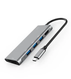 6-ühes USB C-jaotur 4k HDMI Usb3.0-jaoturiga
