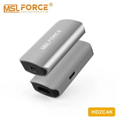 HDMI 4k60hz USB-C emas- ja naissoost videoadapter USB C toitebussiga